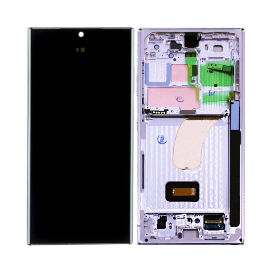 Touch+Display+Frame Samsung Galaxy S23 Ultra 5G/S918 Service Pack Creme